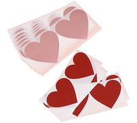 VILLFUL 40pcs Heart Scratch Off Labels Stickers for DIY Valentine Birthday Cards Self Adhesive Red and Rose Gold Heart Shaped Scratch Off Seals for Party Games and Surprise Messages