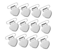 VILLFUL 40pcs Heart Shaped Metal Suspender Clips for Clothing Adjustable Elastic Fasteners Bib Holders Suitable for Overalls Mattress Pads Sofa Cushions with Easy Installation and Use