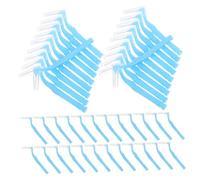 VILLFUL 40pcs Shaped Interdental Brushes for Orthodontic Angled Oral Flosser Toothpick for Teeth Cleaning Soft Bristle Plastic Mini Toothbrushes for Braces and Molar