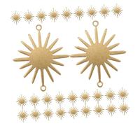 VILLFUL 40pcs Sun Pendant Charms for DIY Craft Jewelry Making Unique Sunflower Design Jewelry Supplies for Bracelets and Necklaces Versatile Accessories for Creative Projects