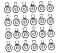 VILLFUL 40Pcs Swirl Spiral Charms Antique Silver Beads for DIY Jewelry Making Unique Pendant for Bracelets Necklaces Earrings Durable Craft Supplies with Endless Design Options