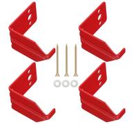 VILLFUL 4pcs 20lb Fire Extinguisher Mounting Brackets L-shaped Wall Hooks with Slanted Holes Heavy Duty Fire Extinguisher Holder for Home and Workplace Safety