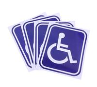 VILLFUL 4pcs Adhesive Disability Wheelchair Stickers Flexible Disability Sign Decals for Car Windows Public Toilets Elevators and Restroom Accessibility