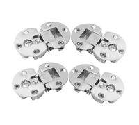 VILLFUL 4pcs Adjustable Inset Cabinet Door Hinges Silver Finish Concealed Hidden Drop Down Hardware for Kitchen Bathroom Space Saving with Smooth Silent Operation