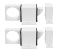 VILLFUL 4pcs Automatic Spring Door Latches for Cabinets and Gates, White Aluminum Alloy Self-Closing Security Bolts with Finger-Return Function, Heavy Duty Spring-Loaded Locks for Home