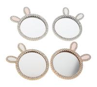 VILLFUL 4pcs Cat Ear Phone Case Mirror Handheld Makeup Mirror for Cell Phone Diy Selfie Accessory Bling for Go