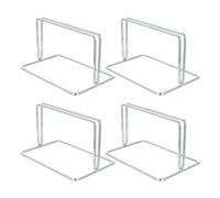 VILLFUL 4pcs Cold Rolled Steel Office Partition Brackets Silver Base Holders, Impact Resistant and Not Easy to Break, Suitable for Bezels and Partitions in Major Companies Or Self-Study