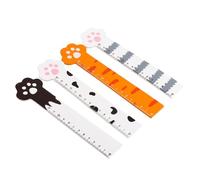 VILLFUL 4Pcs Cute Cat Paw Rulers Portable Wooden Measuring Tools for Creative Straight Rulers with Scale Student Supplies for Cat Lovers and Art Projects