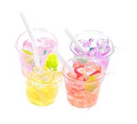 VILLFUL 4pcs DIY Miniature Barrel Drink Cup Keychain Wine Bottle Bag Charms for Travel Parties Backpack and Purse Accessories Sturdy Construction