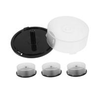 VILLFUL 4pcs Empty CD Dvd Storage Buckets Sturdy Disc Holders with Pullout Design for Home and Travel All in One Container for Dvds Ray Game Discs Stylish and Portable Organizer