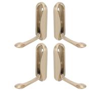 VILLFUL 4pcs Foldable Aluminum Alloy Wall Hooks Space-Saving Hidden Folding Hooks for Hanging Coats Bags Hats Keys Robes - Wall-Mounted for Entryway Bathroom Kitchen Organization