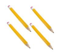 VILLFUL 4pcs Giant Wooden Jumbo Pencils for Yellow Drawing Props for Classroom Prizes Birthday Party Favors Graduation Decorations Large Art Supplies