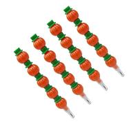 VILLFUL 4pcs Halloween Pumpkin Pencils Section Stackable No Sharpening Required Cute Cartoon Design for Students Artists Writing Drawing Party Favors