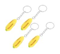 VILLFUL 4pcs Imitation Corn Keychain Creative Food Keychains Faux Corn Charms for Parties Educational Toys