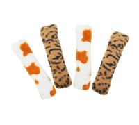 VILLFUL 4pcs Interactive Catnip for Indoor Cats Lightweight Chew Pillows with Funny Animal Print for Biting Chasing Keeping Cats Energetic Kitten Playtime Essentials