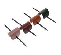 VILLFUL 4pcs Leather and Wood Hair Stick Pins for Women Smooth Edges Hair Styling Clips in Green and Light Brown Elegant Bun Slide Barrettes for Daily Wear and