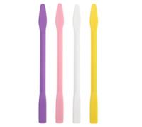 VILLFUL 4pcs Makeup Stir Sticks Mixing Sticks 10cm Silicone Material Sturdy Smooth Even Distribution Fashion Fun Facial Mask Stirring Tools