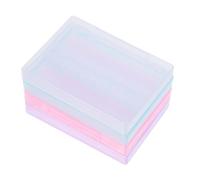 VILLFUL 4Pcs Nail Grinding Heads Holder Mini Storage Boxes with Compartments Nail Drill Bits Organizer for Salon and Home Manicure Supplies in Pink Purple Green White