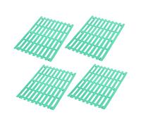 VILLFUL 4PCS Plastic Rabbit Cage Mats with Dense Drainage Cuttable Foot Resting Pads for Small Animals Including Bunnies Hamsters Guinea Pigs Dogs and Cats Non-slip Cage Floor Protector