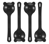 VILLFUL 4pcs Portable Black Eye Occluders for Vision Test Ergonomic Plastic Eyesight Test Covers for Pediatric and Adult Optometry Comfortable Facial Fit Eye Exam Shields