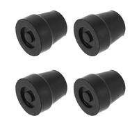 VILLFUL 4Pcs Quad Base Cane Tips 16Mm Rubber Replacement Feet Caps Anti-Skid Walking Stick Accessories for Seniors Black