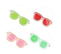 VILLFUL 4pcs Reusable Gel Ice Eye Masks Cooling Compress for Eyes Soothing Relief Suitable for Women and Men Portable Cold Therapy for and Tired
