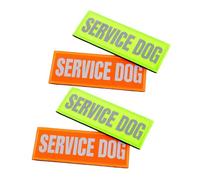 VILLFUL 4pcs Service Dog Patch Reflective Sticker for Dog Harness Material Comfortable Breathable Accessory
