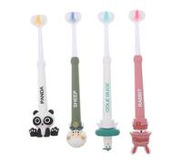 VILLFUL 4pcs Sided Toothbrush with Extra Soft Bristles for Years Gentle Gum Care Ergonomic Handle for Easy Grip Fun Design for Daily Travel and Oral Hygiene