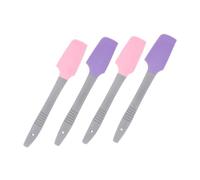 VILLFUL 4Pcs Silicone Wax Applicator Sticks Multi-function Hair Removal Accessory for Home and Salon Use Smooth Safe Household Waxing Tools in Purple and Pink