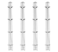 VILLFUL 4pcs Silver 4-Ring Binder Mechanism Replacement Spines for Office Binders and Photo Albums, Resistant to Bending, Fits Standard A4 Size Notebooks for School Organization