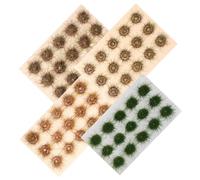 VILLFUL 4PCS Static Grass Tuft Model Artificial Railway Grass Clusters for DIY Train Landscape Sand Table Scenery Detailed Shrub Miniature Bushy Tufts for Model Railroad Diorama