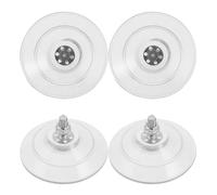 VILLFUL 4pcs Suction Cup Pads Adhesive Suction Cups Hook Holder 3.4"/85mm PVC Metal Reliable Fixation Moisture Resistance for Bathroom Organization and Rooms