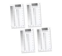 VILLFUL 4pcs Transparent Crack Gauge Precision Measuring Ruler for Flaw Detection and Appearance Inspection Portable Plastic Design for Professional Use