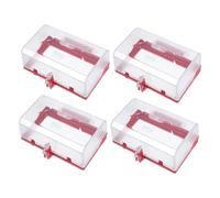 VILLFUL 4pcs Transparent Outdoor Wall Socket Cover Industrial Type Electrical Outlet Protector with Lock Clear Plug Receptacle Guard for Childproof Safety and Weather Resistance