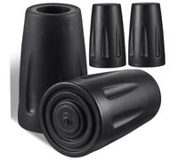 VILLFUL 4pcs Trekking Pole Tip Caps TPR Walking Stick Protectors Non-Slip Replacement Tips for Hiking Roads Trails Sidewalks with Shock Absorption and Stability