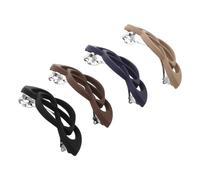 VILLFUL 4pcs Vintage French Hair Clips with Twisted Spring Claw Portable Multi Functional Barrettes for Women Secure Grip for Ponytail Updo Half Up Styles Matte Black Light Royal Blue