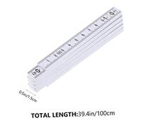 VILLFUL 5 Pcs Folding Ruler Plastic Carpenter Measuring Tool with Dual Metric and Scale Flexible Slide Design for Precise Woodworking and Engineering Measurements