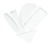 VILLFUL 5 Pcs Optical Experiment Lens Kit Transparent Semicircular Triangular Rectangular Shapes Physics Teaching Tools for Light Refraction Study Educational Use