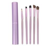 VILLFUL 5 Pcs Purple Aluminum Case Eye Shadow Brush for Women Small Soft Hair Makeup Brushes for Blending and Shading Safe and Cosmetic Tools for Professional and Amateur Use