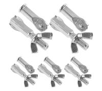 VILLFUL 5 Sets Steel Hacksaw Screw Nut Bolt Heads Bow Saw Frame Repair Kit with Wing Nut Fasteners Hacksaw Tension Bolt Set for Maintenance