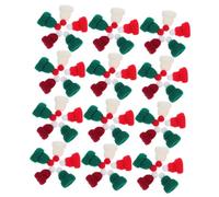 VILLFUL 50 Pcs Mini Christmas Knit Hats for Crafts Soft Tiny Santa Beanie Caps in Red Green White Bulk for Holiday DIY Decorations Ornaments Snowman Art Supplies