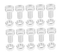 VILLFUL 50 Sets Greenhouse Repair Kit Nuts and Square Head Bolts Aluminum Bolts Nuts Replacement for Garden Greenhouse Weather-resistant Hardware for Strengthening and Fixing Panels