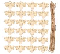 VILLFUL 50 Sets Wood Bee Discs Smooth Natural Wood Material DIY Wooden Chips Easy for Graffiti and Coloring Boys and Girls Painting Toys Home Decor