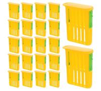 VILLFUL 50pcs Beekeeping Queen Rearing Cage Plastic for Isolation and Transporting Bees, Bee Package Cage Rearing Box with Ventilation Suitable for Hive Breeding and Beekeeper Use