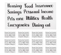 VILLFUL 50pcs Binder Label Stickers for Budget Journal Money Organizer, Cash Budgeting Stickers, Sinking Funds Labels for Financial Planner, Saving Challenge