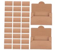 VILLFUL 50PCS Card Holder Sleeves Thick Kraft Paper Protective Credit Card Envelopes with Writeable Surface for Business Public Transport and Storage