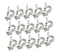 VILLFUL 50pcs Clip-on Earring Accessories for Women DIY Decorative Triangle Ear Clips Pain-Free Non-Piercing Earring Findings for Jewelry Making