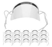 VILLFUL 50pcs Disposable Eyebrow Shower Visors Clear Facial Shields for Hairdressers Protects Clients From Hair Clippings Salons Easy to Use Sanitary for Haircuts Eyelash Extensions
