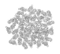 VILLFUL 50pcs Double-sided Pi Yao Pendants Vintage Alloy Feng Shui Charms for DIY Jewelry Making Chinese-style Wealth Symbol Accessories for Necklaces and Keychains