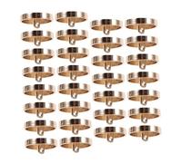 VILLFUL 50pcs Flat Gold Metal Buttons for Jackets and Coats Round Vintage Blazer Buttons for Sewing Crafts Easy Replacement Snap Fasteners for Suits and Clothing Decoration
